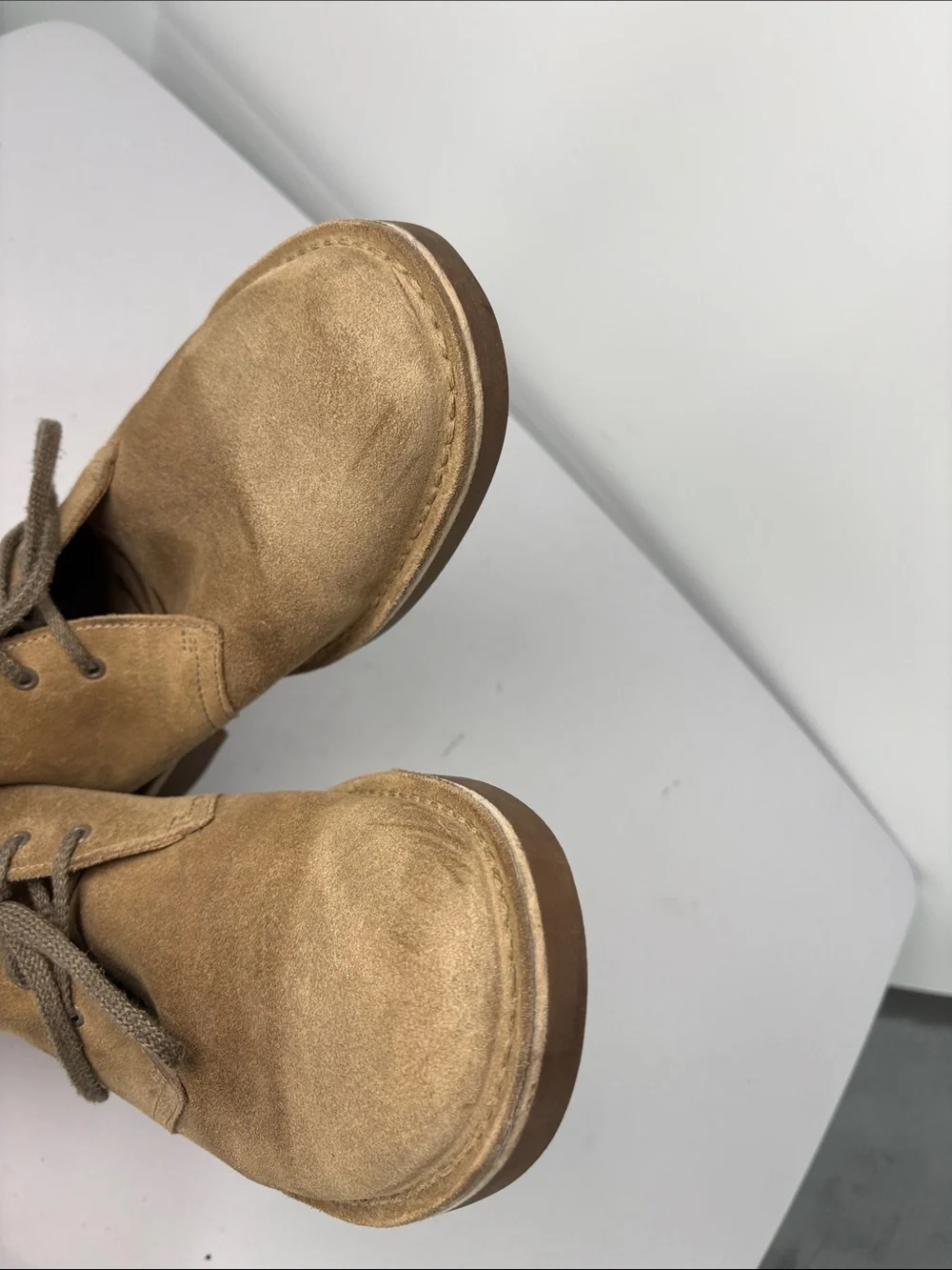 Clarks suede upper